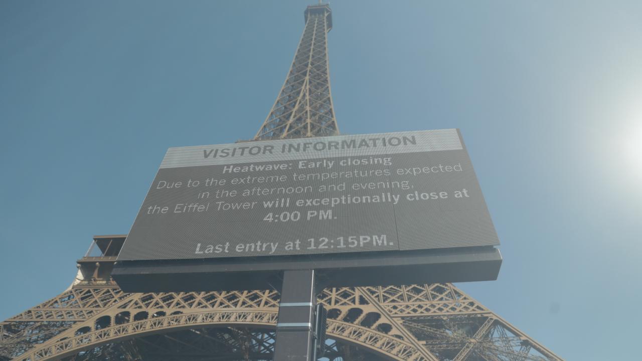 Paris'te sıcak hava dalgası Eyfel Kulesi'ni etkiliyor - 2026